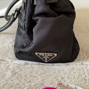 Prada black leather shoulder bag